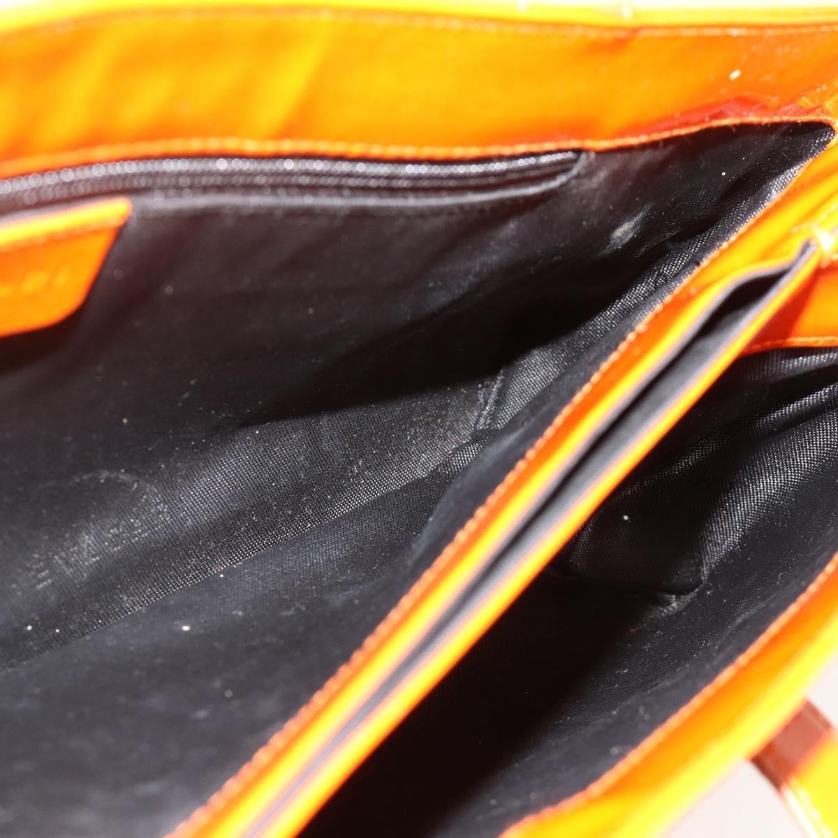 Bvlgari BVLGARI Shoulder Bag Patent leather Orange Silver Authentic BA12153A