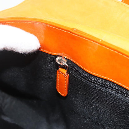 Bvlgari BVLGARI Shoulder Bag Patent leather Orange Silver Authentic BA12153A