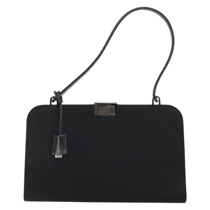Gucci GUCCI Hand Bag Canvas Silver Black Authentic 175720
