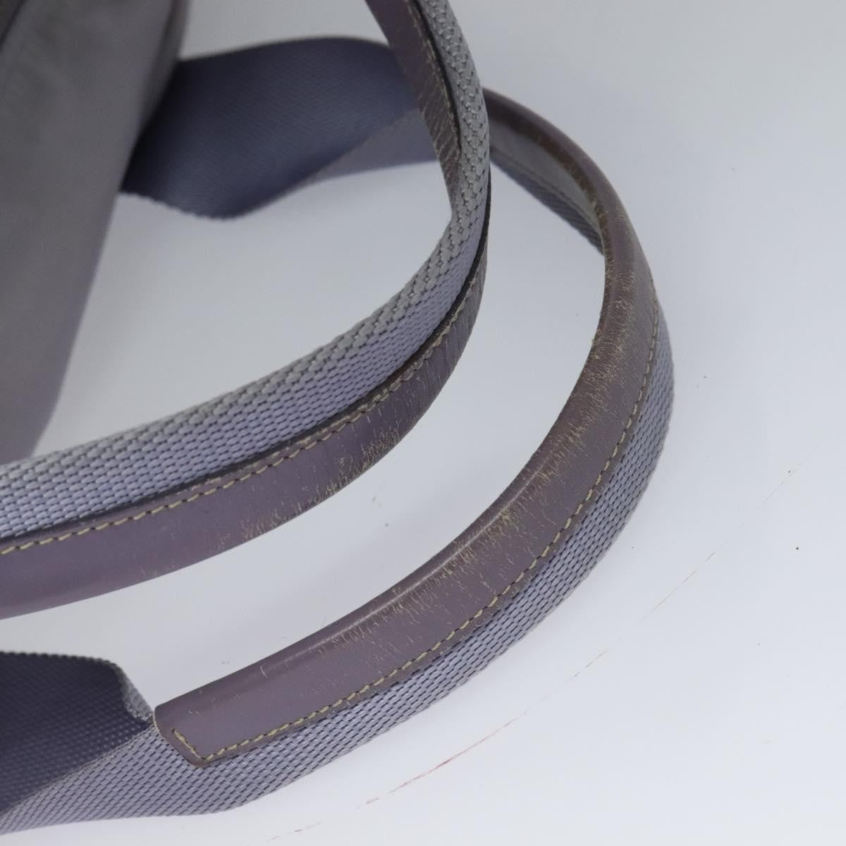 Prada PRADA Boston Bag Nylon Purple Silver Authentic 115876