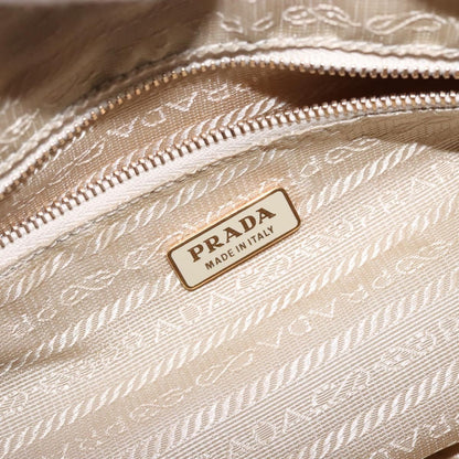 Prada PRADA Shoulder Bag Nylon Beige Gold Authentic 131423