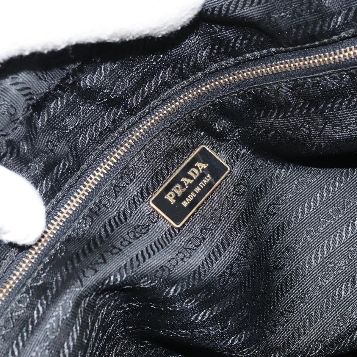 Prada PRADA Tote Bag Nylon Black Gold Authentic 156177