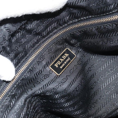 Prada PRADA Tote Bag Nylon Black Gold Authentic 156177