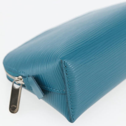 Louis Vuitton LOUIS VUITTON Epi Pochette Cosmetic Cosmetic Pouch Cyan LV Authentic 158918V Bag
