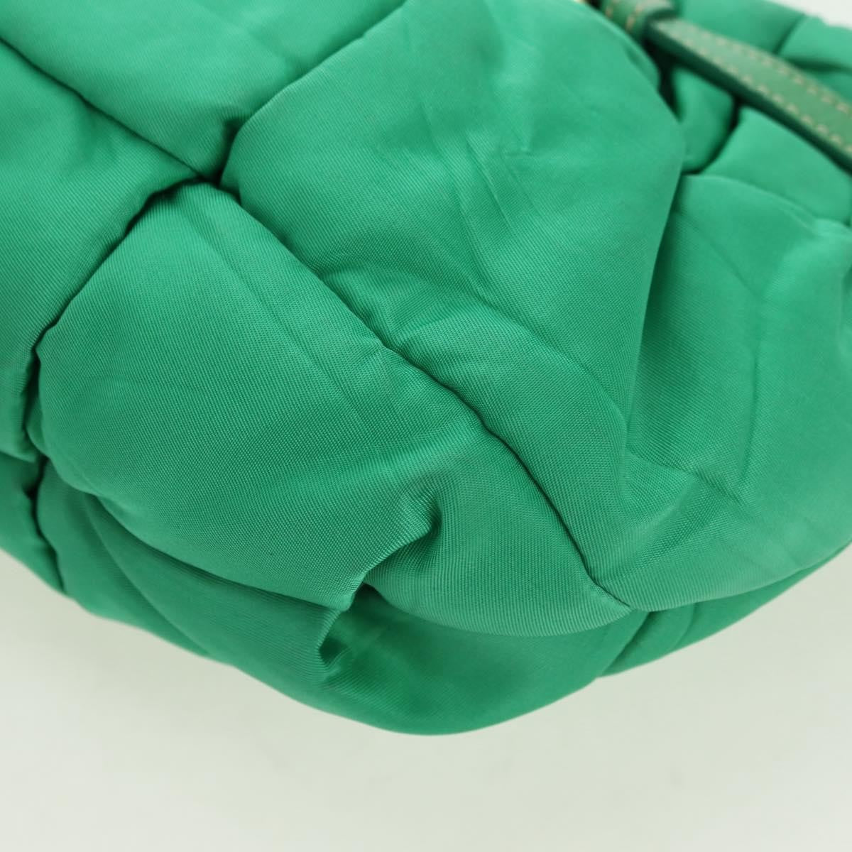 Prada PRADA Shoulder Bag Nylon Green Gold Authentic 156456