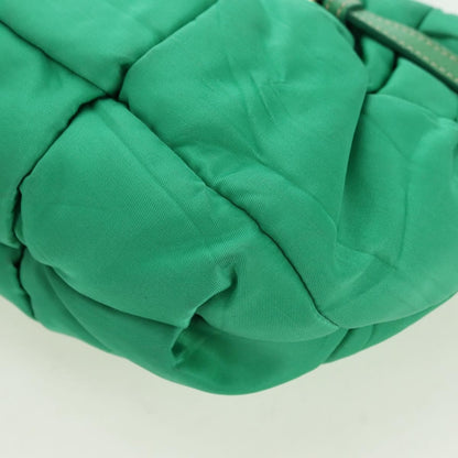 Prada PRADA Shoulder Bag Nylon Green Gold Authentic 156456