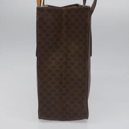 Celine CELINE Macadam Canvas Shoulder Bag PVC Leather Brown Gold Authentic 112747