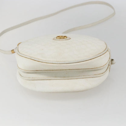 Gucci GUCCI Micro GG Supreme Shoulder Bag Leather White Gold 007 115 0088 Authentic 158504