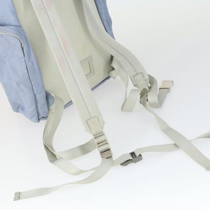 Prada PRADA Backpack Nylon Light Blue Silver Authentic 169576 Bag