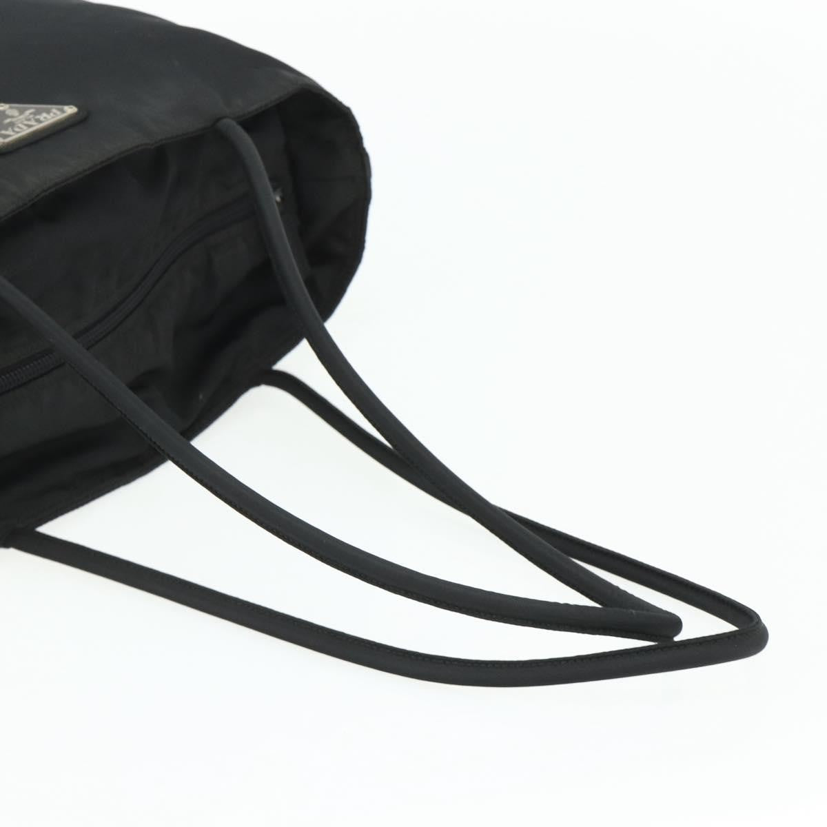 Prada PRADA Tote Bag Nylon Black Silver Authentic bs34741