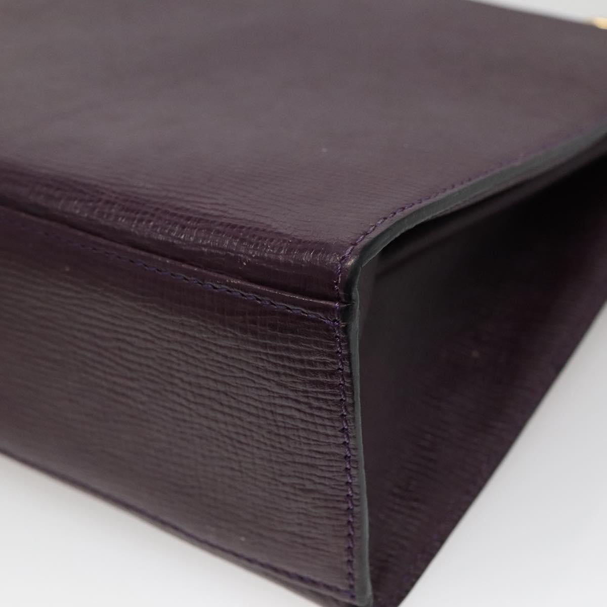 Celine CELINE Hand Bag Leather Purple Authentic 114282