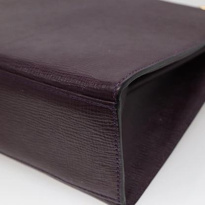 Celine CELINE Hand Bag Leather Purple Authentic 114282
