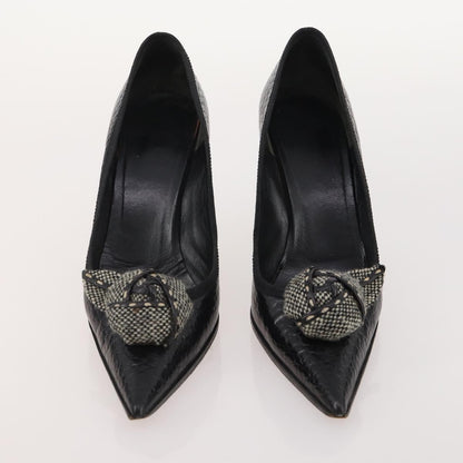 Prada PRADA Shoes Suede Leather 5 Set Brown black Authentic 174775 Bag