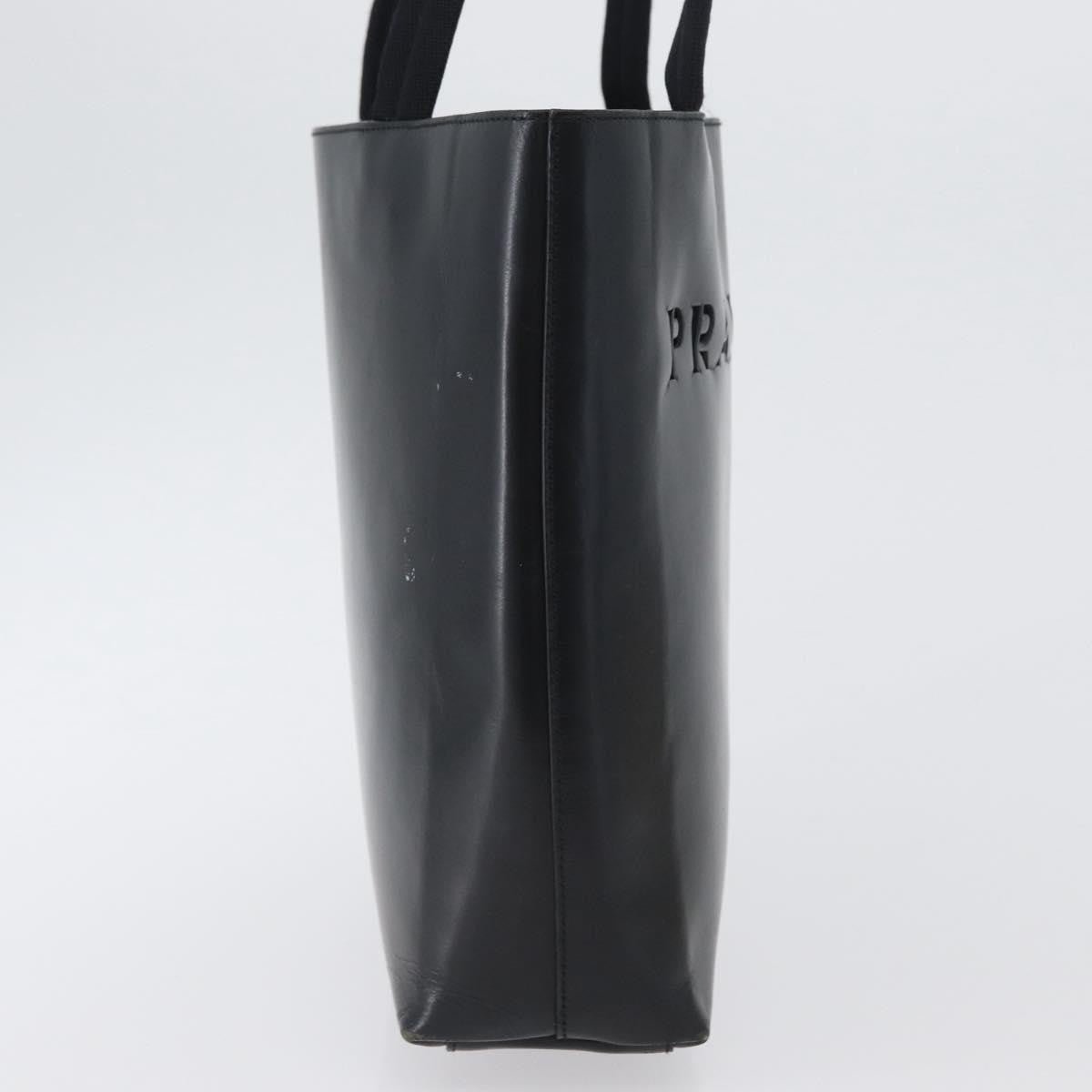 Prada PRADA Tote Bag Leather Black Authentic gh1848