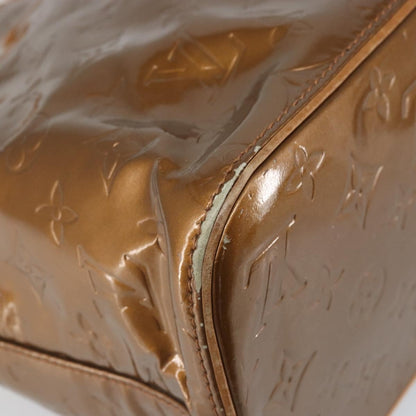 Louis Vuitton LOUIS VUITTON Monogram Vernis Houston Hand Bag Bronze M91122 LV Authentic 171944