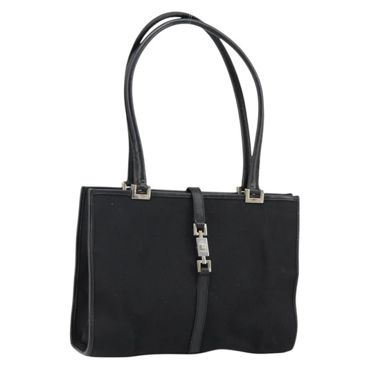 Gucci GUCCI Jackie Shoulder Bag Nylon Black Silver 002 1073 3444 Authentic bs29509