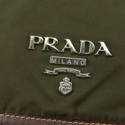 Prada PRADA Shoulder Bag Nylon Green Silver Authentic 161408