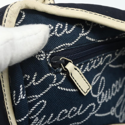 Gucci GUCCI Tote Bag Canvas Gold Navy 169949 Authentic bs34912