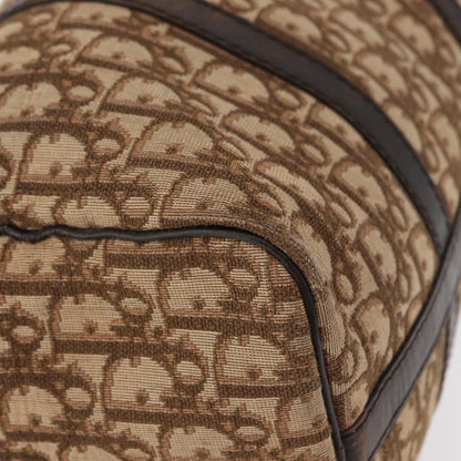 Dior Christian Dior Trotter Canvas Hand Bag Brown Gold Authentic ka627