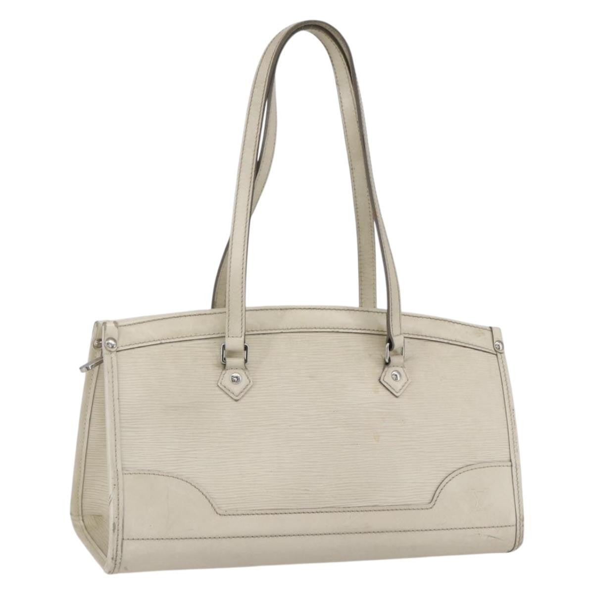 Louis Vuitton LOUIS VUITTON Epi Madeleine PM Hand Bag White Yvoire M5933J LV Authentic 160228