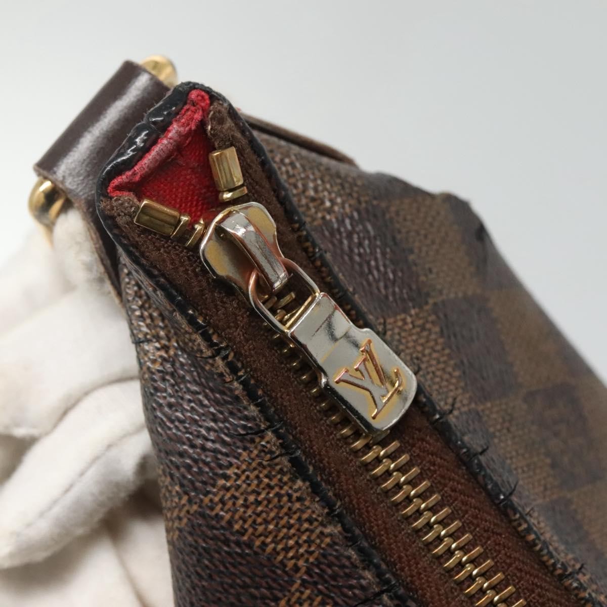 Louis Vuitton LOUIS VUITTON Damier Ebene Bloomsbury PM Shoulder Bag N42251 LV Authentic BD248