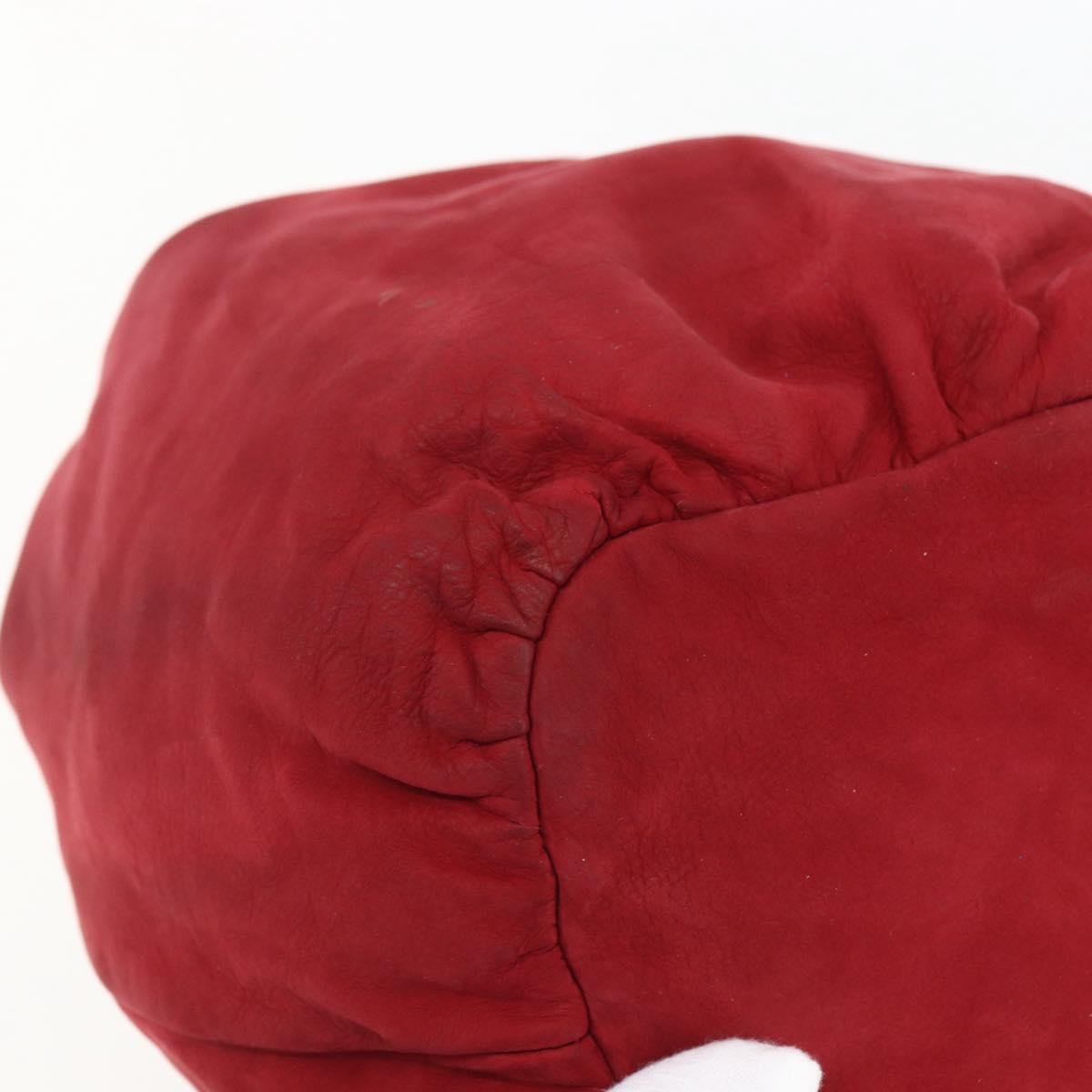 Loewe LOEWE Shoulder Bag Suede Red Authentic 155213