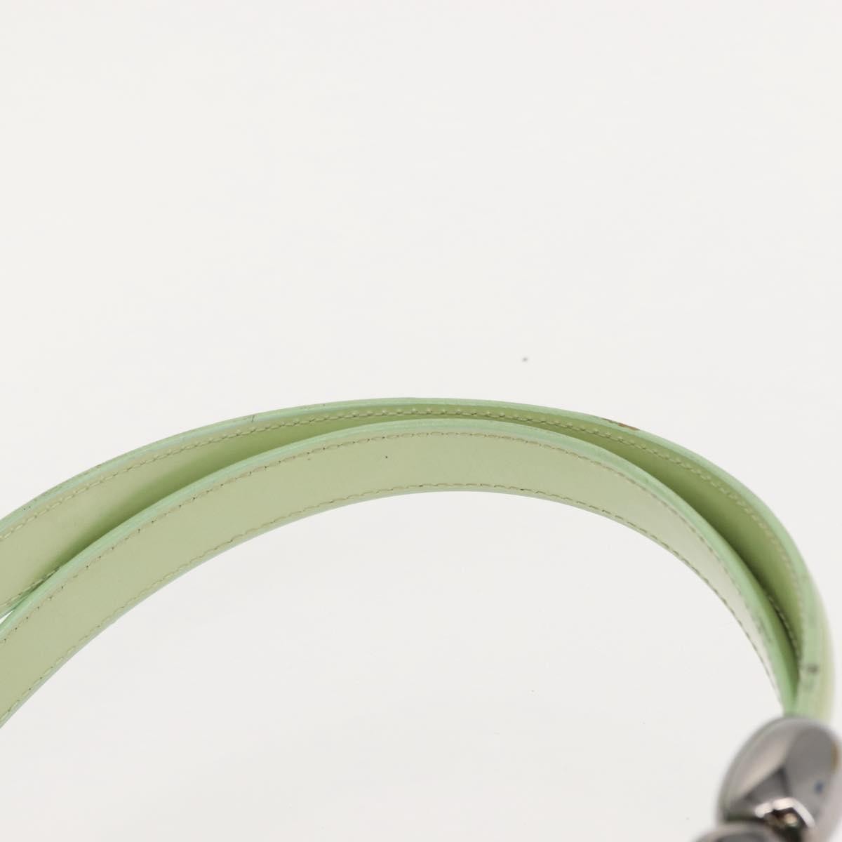Dior Christian Dior Maris Pearl Hand Bag Enamel Green Authentic 150745