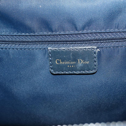 Dior Christian Dior Trotter Canvas Hand Bag Navy Gold Authentic gh760