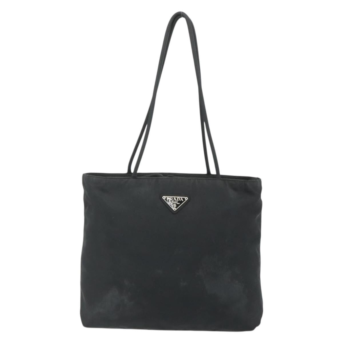 Prada PRADA Tote Bag Nylon Black Silver Authentic bs34741