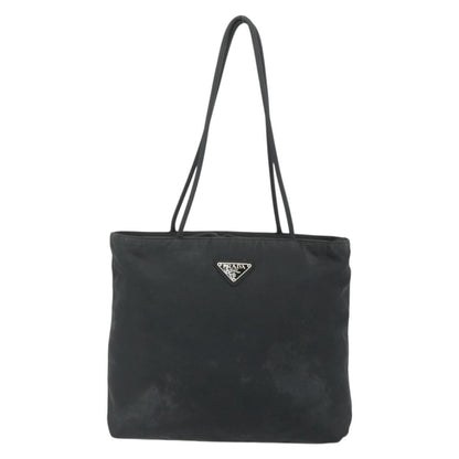 Prada PRADA Tote Bag Nylon Black Silver Authentic bs34741
