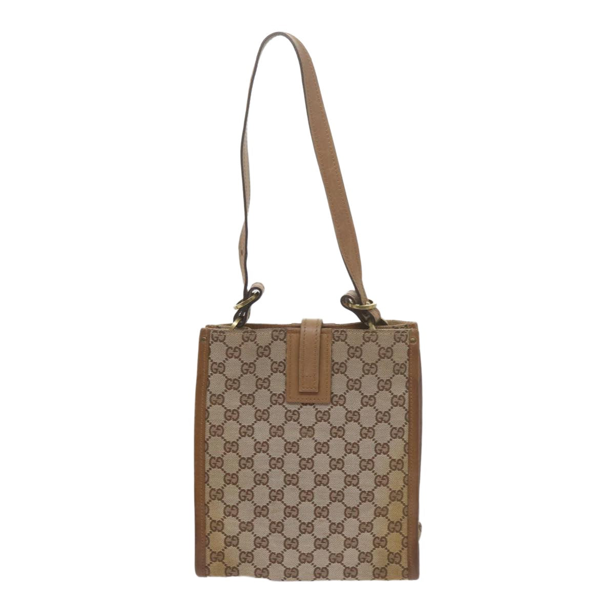 Gucci GUCCI GG Canvas Shoulder Bag Beige 110292 Authentic 61802