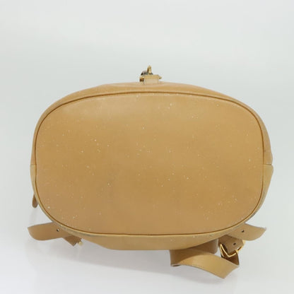Gucci GUCCI Bamboo Backpack Leather Beige Gold 003 2855 0043 0 Authentic bs26085 Bag