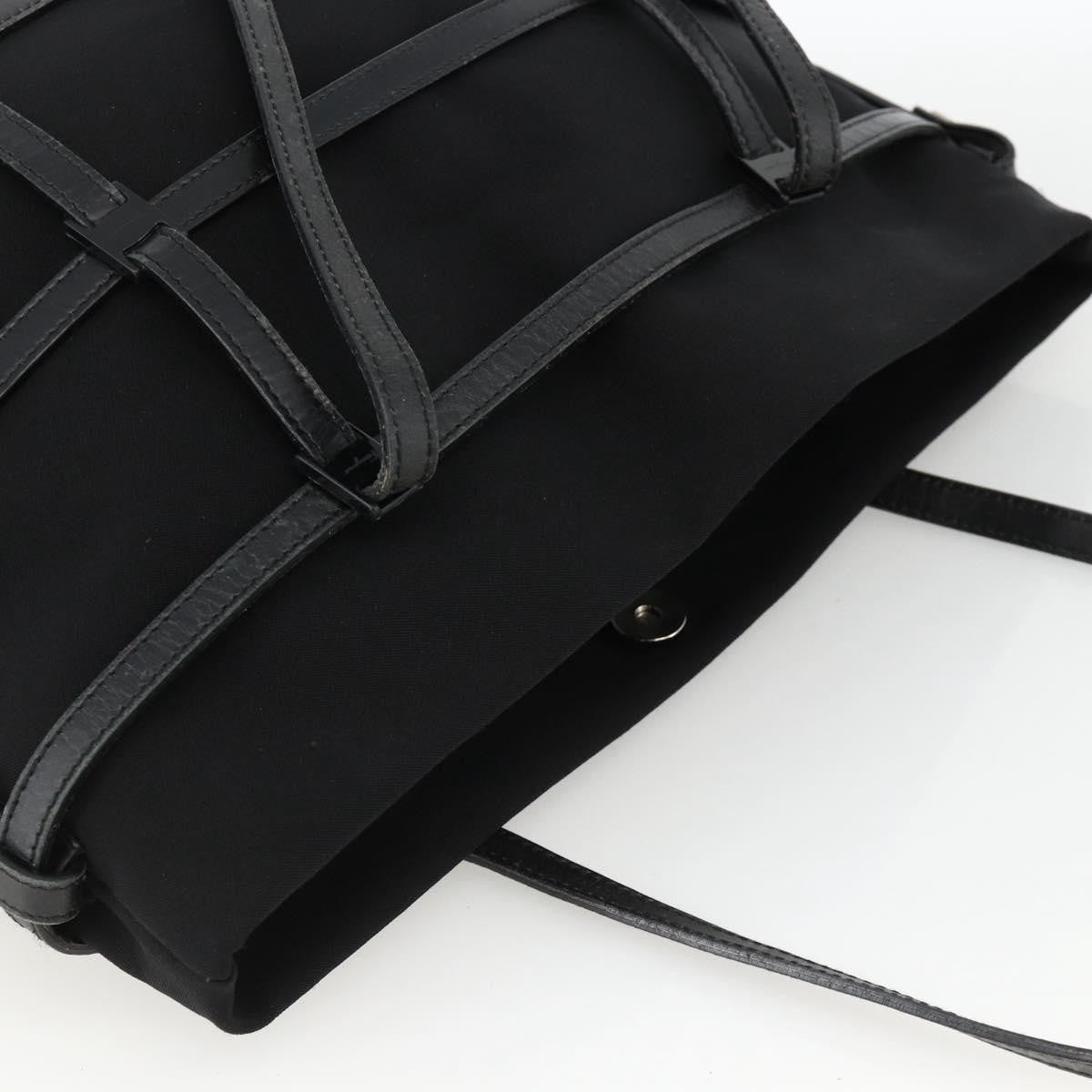 Salvatore Ferragamo Salvatore Ferragamo Tote Bag Nylon Black Silver Authentic ka3842