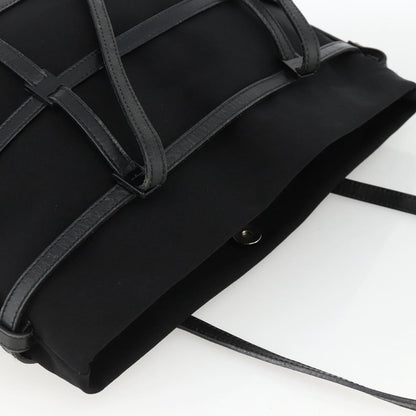 Salvatore Ferragamo Salvatore Ferragamo Tote Bag Nylon Black Silver Authentic ka3842