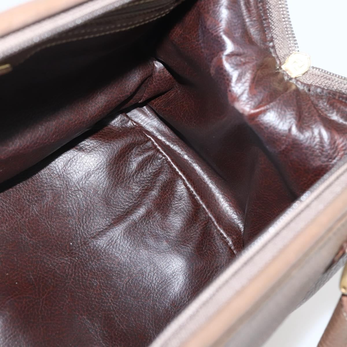 Fendi FENDI Hand Bag Leather Brown Gold Authentic kk558