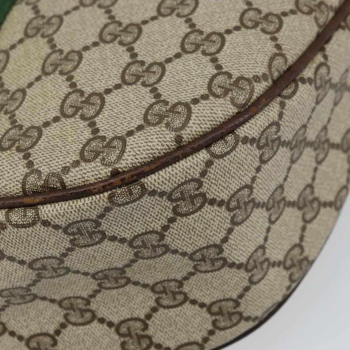 Gucci GUCCI GG Supreme Web Sherry Line Shoulder Bag PVC Beige 001 3840 5 Authentic 156832