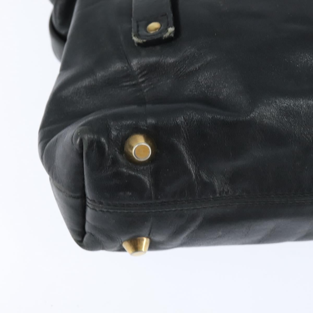 Chloé Chloé Chloe Victoria Hand Bag Leather 2way Black Gold Authentic am9563