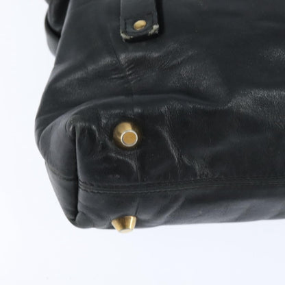 Chloé Chloé Chloe Victoria Hand Bag Leather 2way Black Gold Authentic am9563