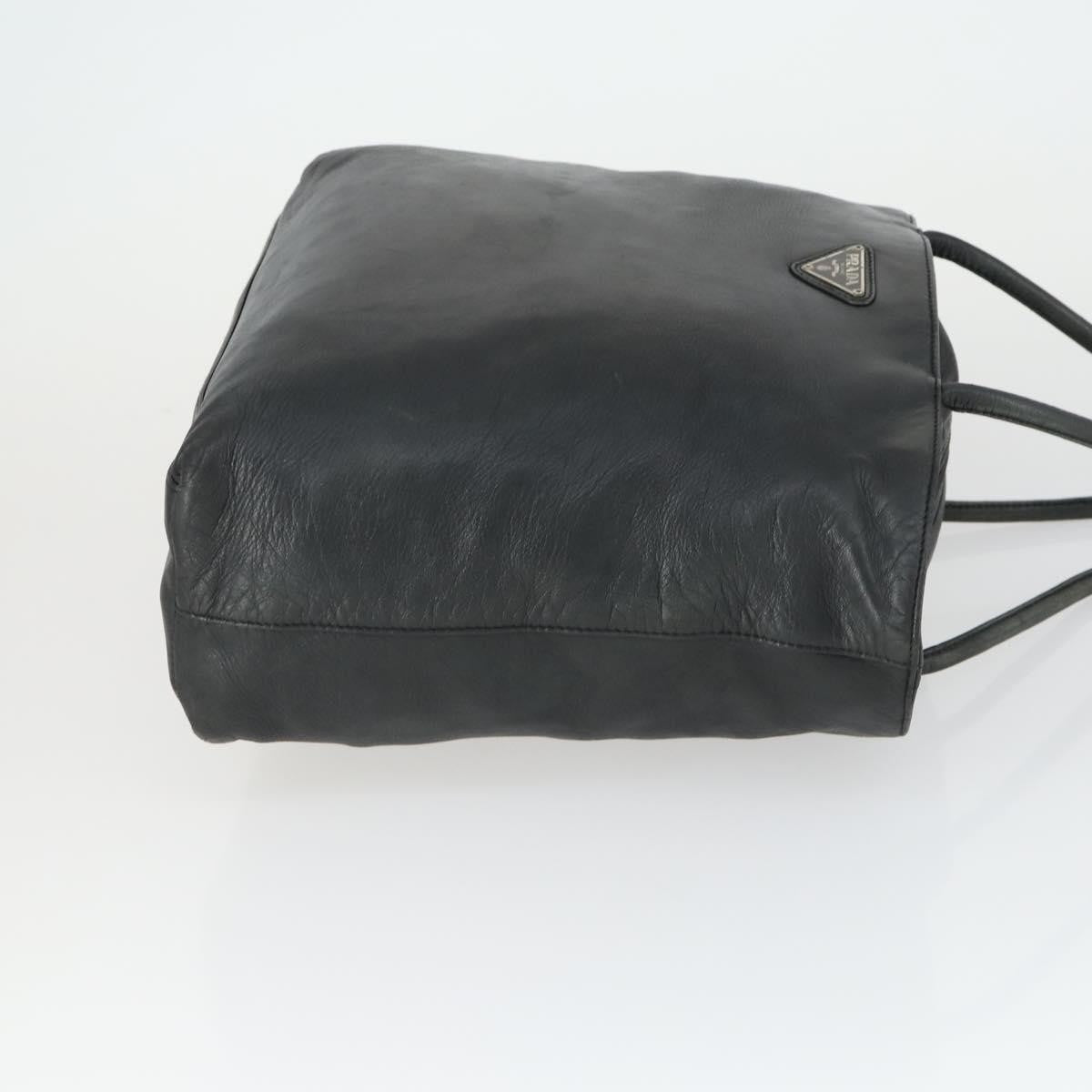 Prada PRADA Tote Bag Leather Black Authentic 165044