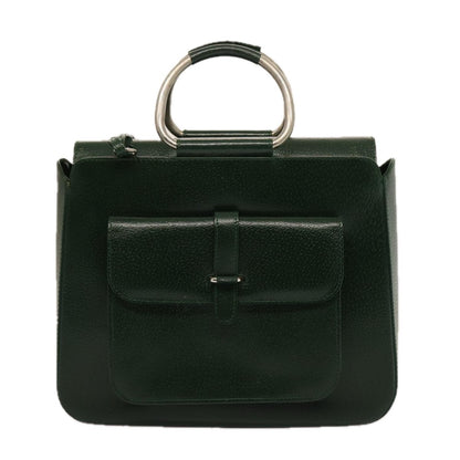 Gucci GUCCI Hand Bag Leather Green 000 2058 0307 Authentic 75505