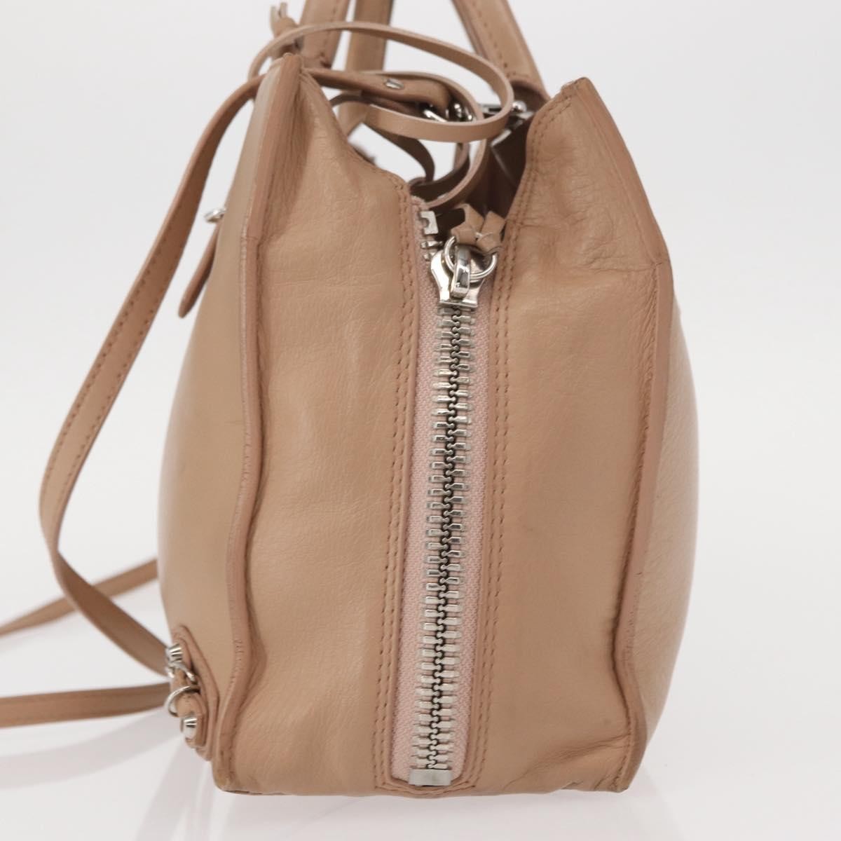 Balenciaga BALENCIAGA The Paper A6 Hand Bag Leather 2way Beige Silver 370926 Authentic 149646
