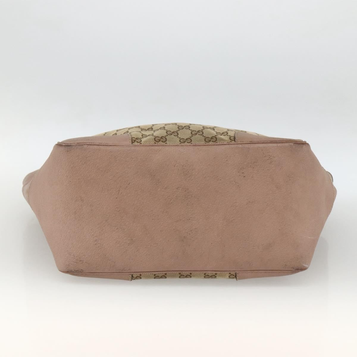 Gucci GUCCI GG Canvas Brie Tote Bag Beige Gold 323671 Authentic BA11225