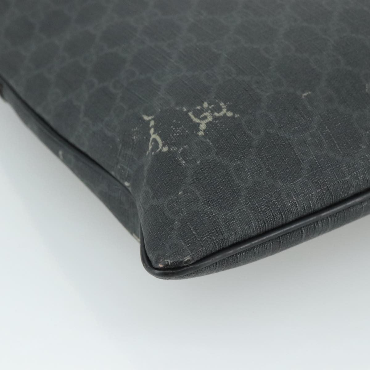 Gucci GUCCI GG Supreme Shoulder Bag PVC Leather Black 162904 Authentic yk16293
