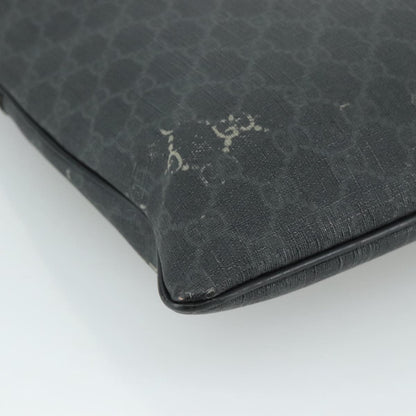 Gucci GUCCI GG Supreme Shoulder Bag PVC Leather Black 162904 Authentic yk16293