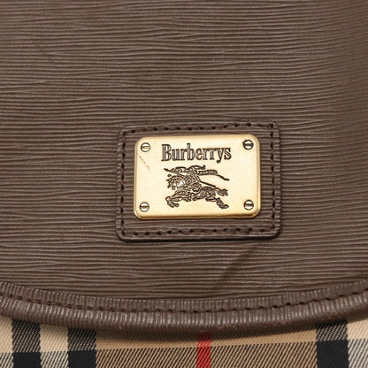 Burberrys Burberrys Nova Check Shoulder Bag Canvas Beige Gold Authentic ep13205