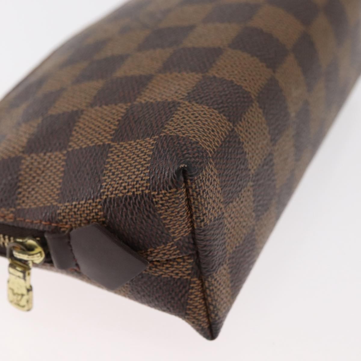 Louis Vuitton LOUIS VUITTON Damier Ebene Pochette Cosmetic PM Pouch N47516 LV Authentic 178952 Bag