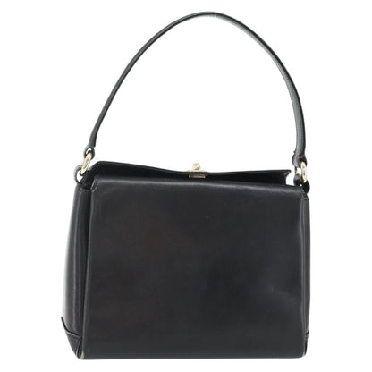 Gucci GUCCI Hand Bag Leather Black Gold Authentic ka4348