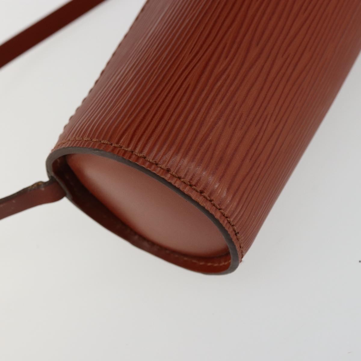 Louis Vuitton LOUIS VUITTON Epi Soufflot Pouch Accessory Pouch Brown LV Authentic BA12310A Bag