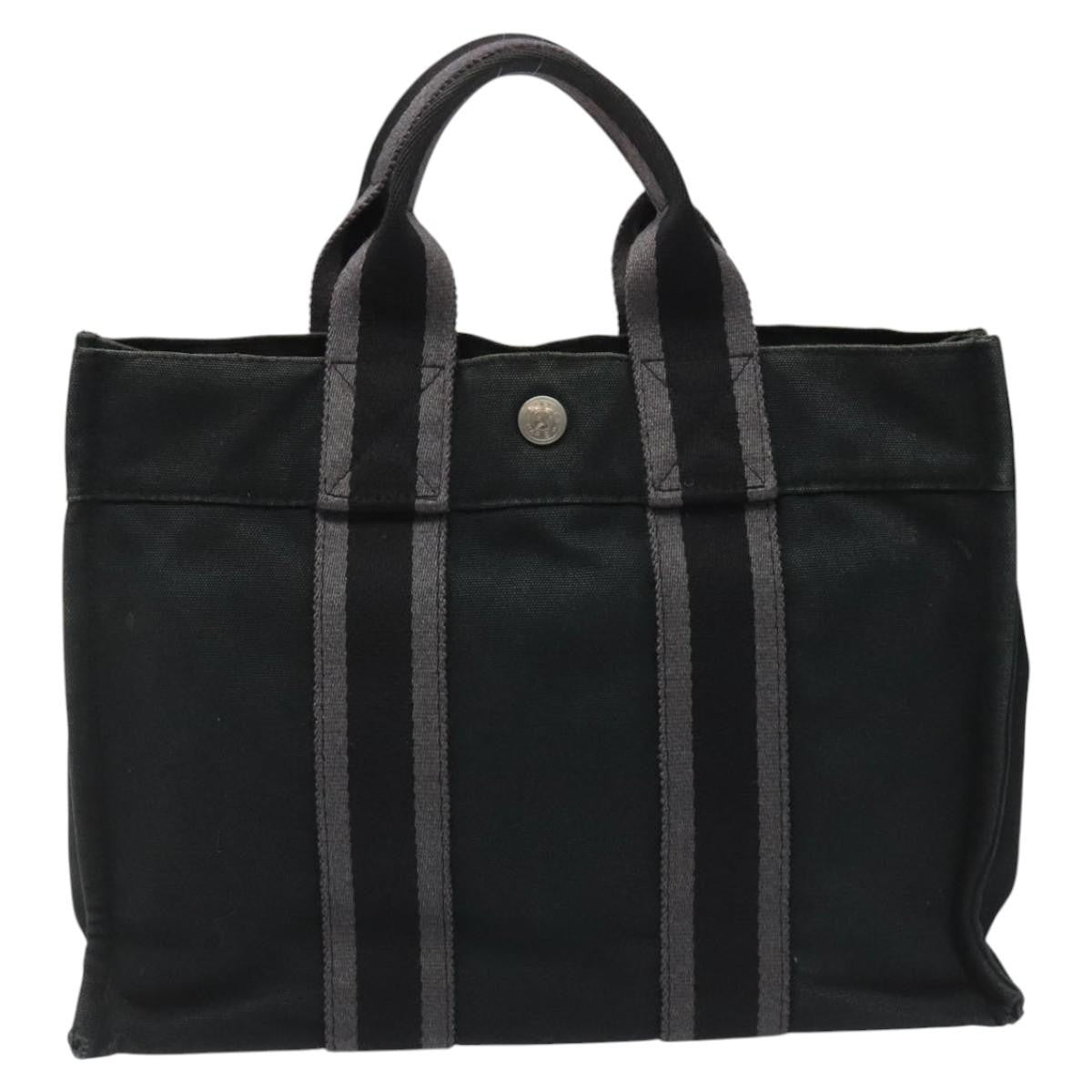Hermès Hermès HERMES Fourre Tout PM Hand Bag Canvas Black Authentic ti2733