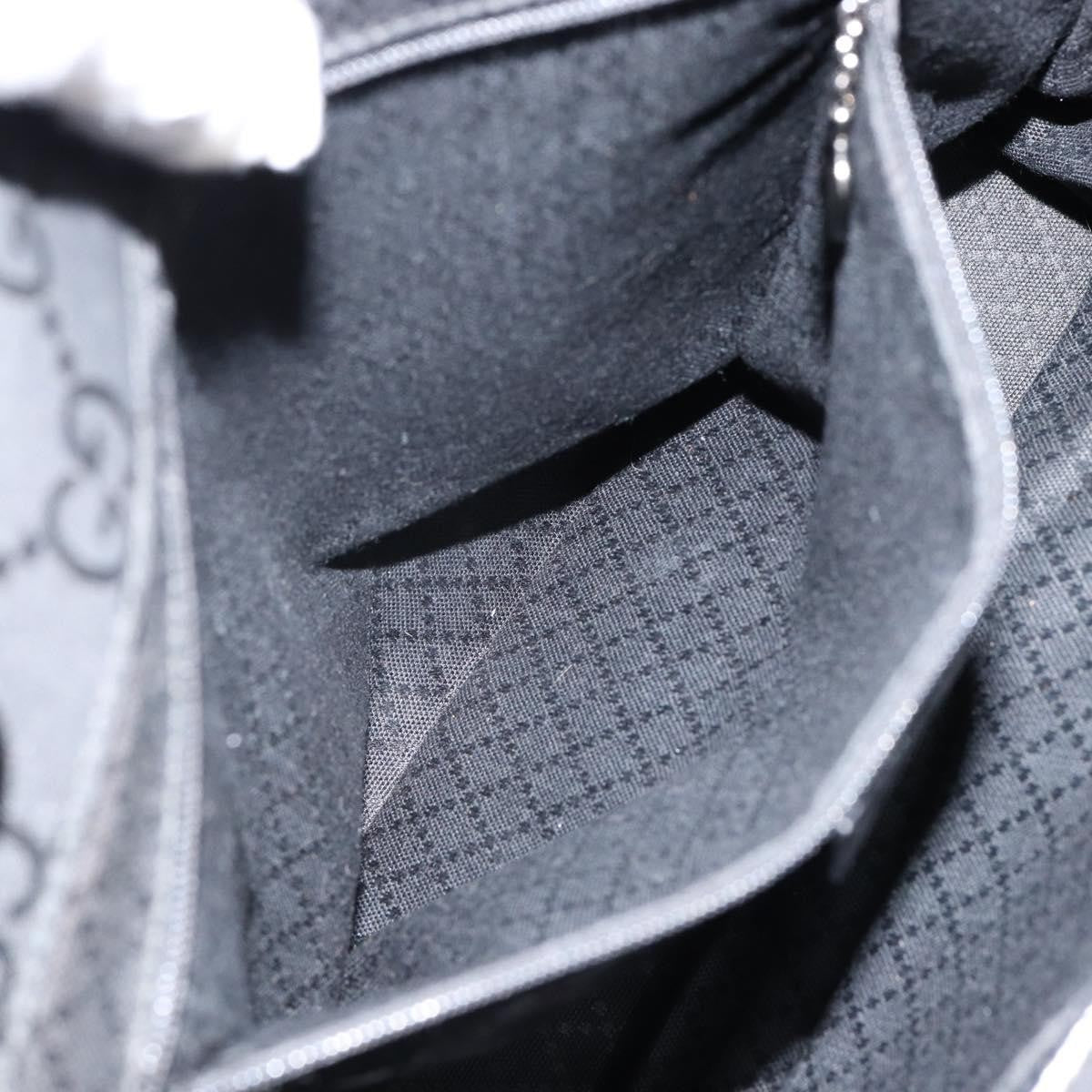 Gucci GUCCI Bamboo GG Canvas Hand Bag Black Silver 002 1010 3754 Authentic ep11357